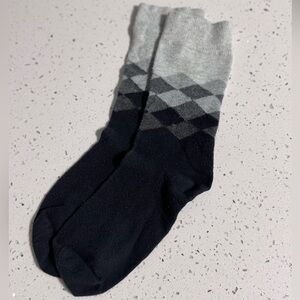 Monochrome Happy Socks Shadow Argyle Crew Socks OSFM Excellent Condition